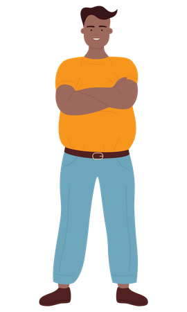 Overweight Man  Illustration