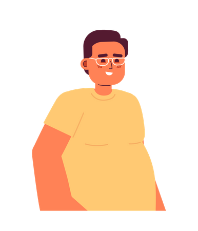 Overweight man  Illustration