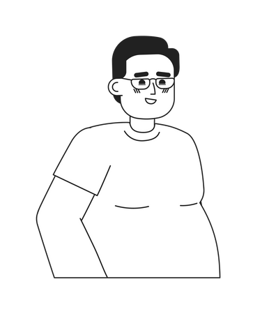 Overweight man  Illustration