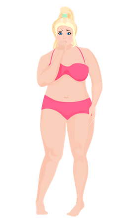 Overweight Woman  Illustration