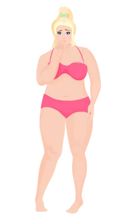 Overweight Woman  Illustration