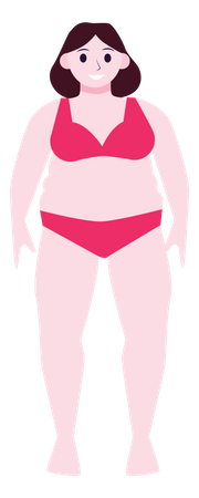 Overweight Woman  Illustration