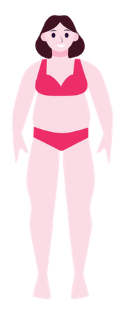 Overweight Woman  Illustration