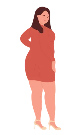 Overweight Woman  Illustration