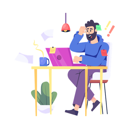 Overworked  Illustration