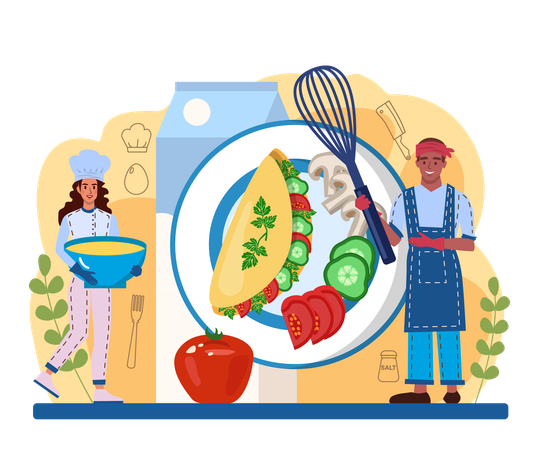 Ovo cozido saboroso  Ilustração