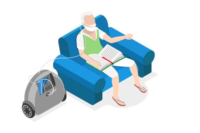 Oxygen Concentrator  Illustration