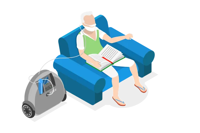 Oxygen Concentrator  Illustration