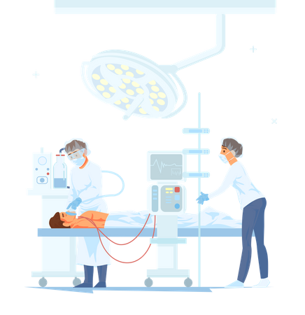 Oxygénation extracorporelle par membrane pour les patients Covid-19  Illustration