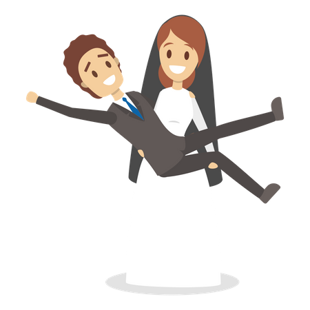 Paar Hochzeit  Illustration