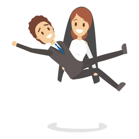 Paar Hochzeit  Illustration