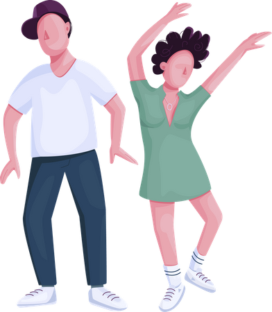 Paar tanzt zusammen  Illustration