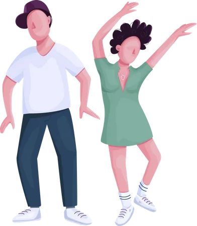 Paar tanzt zusammen  Illustration