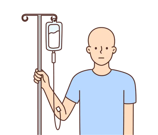 Paciente com cancer  Ilustração