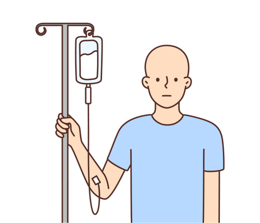 Paciente com cancer  Ilustração