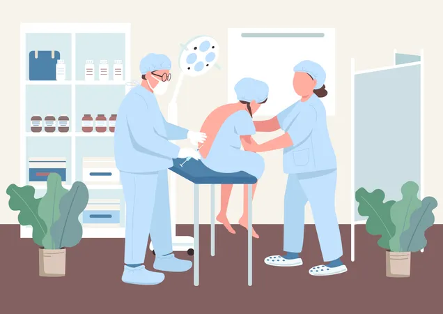 Paciente embarazada  Ilustración