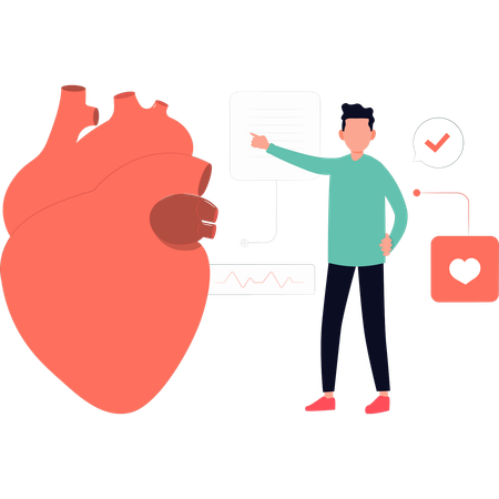 Paciente explica sobre enfermedades del corazón  Ilustración