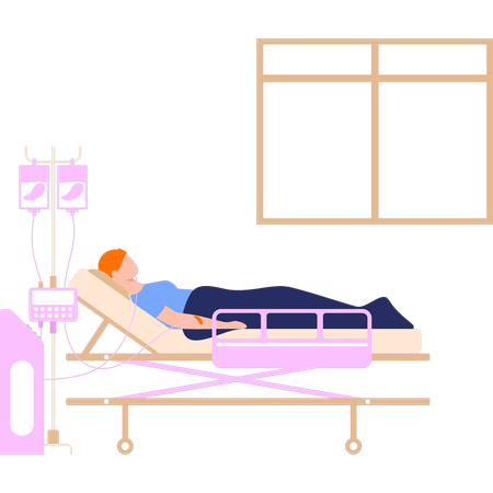 Paciente no hospital  Illustration