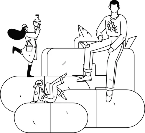 Paciente relaxado ao reivindicar despesas médicas na seguradora  Ilustração