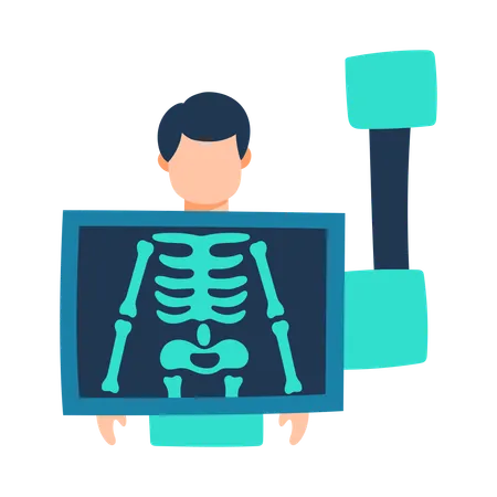 El paciente se somete a una radiografía  Ilustración