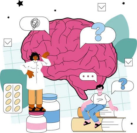 Paciente passa por cirurgia cerebral  Illustration