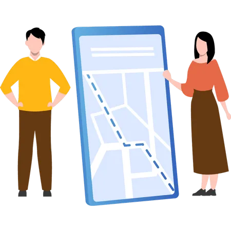 Package delivery tracking application Illustration
