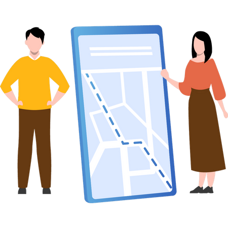 Package delivery tracking application  Illustration