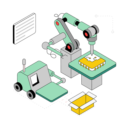 Package Manufacturing  Illustration