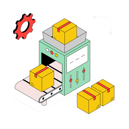 Package Manufacturing  Illustration