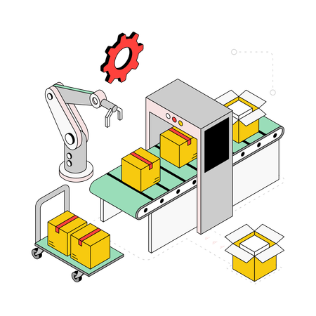 Package Manufacturing  Illustration