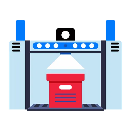 Package Scanner  Illustration