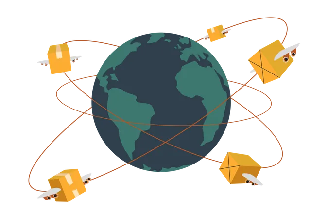 Package Tracking  Illustration