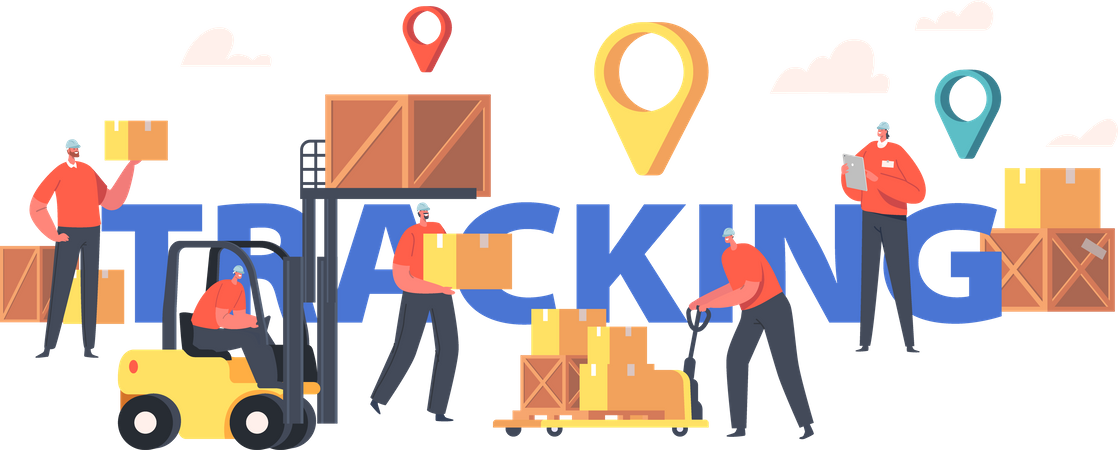 Package tracking Illustration