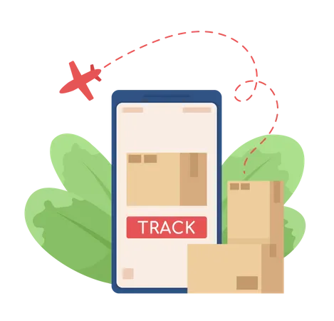 Package tracking app Illustration