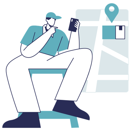 Package Tracking  Illustration