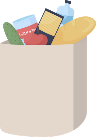 Package with food Illustration