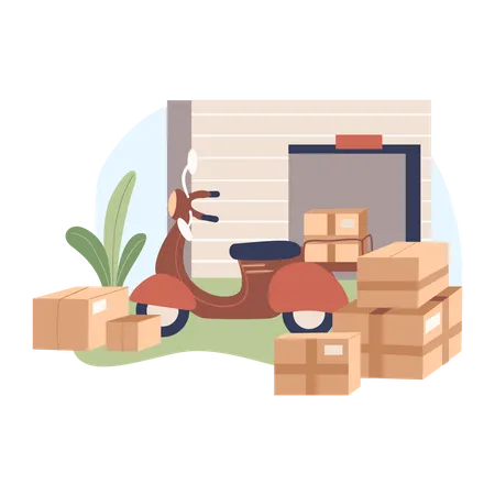 Packages delivery Illustration