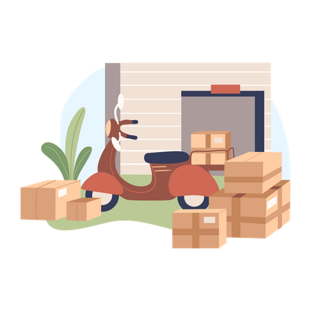 Packages delivery  Illustration