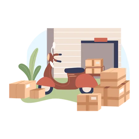 Packages delivery  Illustration