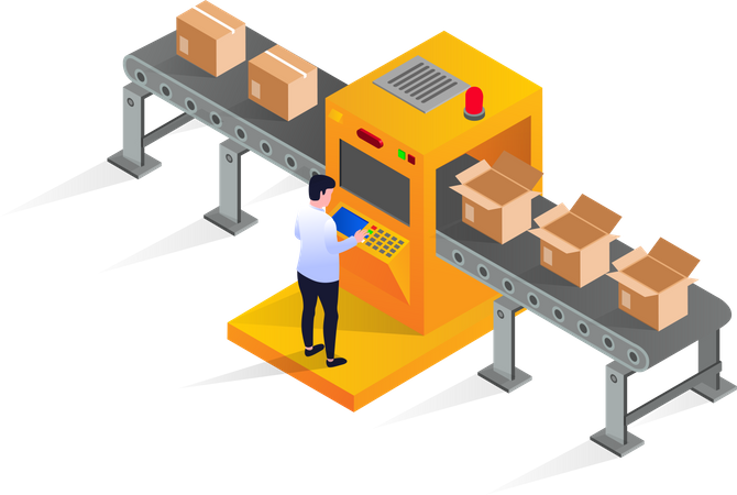 Packaging closing machine  Illustration