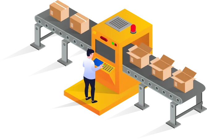 Packaging closing machine  Illustration