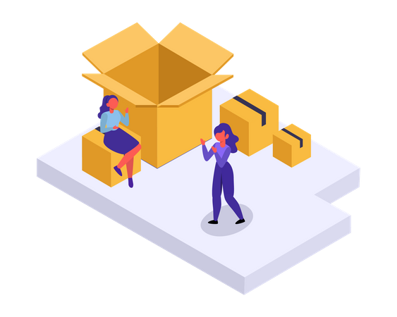 Packaging Service  Illustration