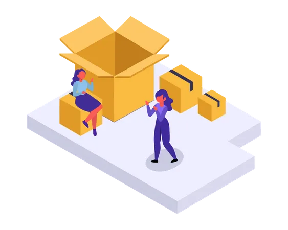 Packaging Service  Illustration