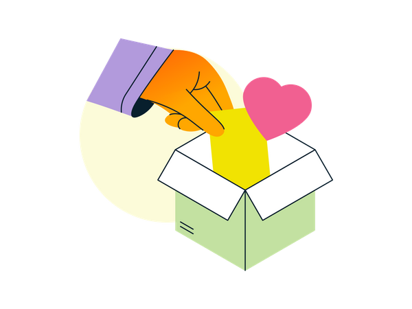 Packaging with love  Illustration