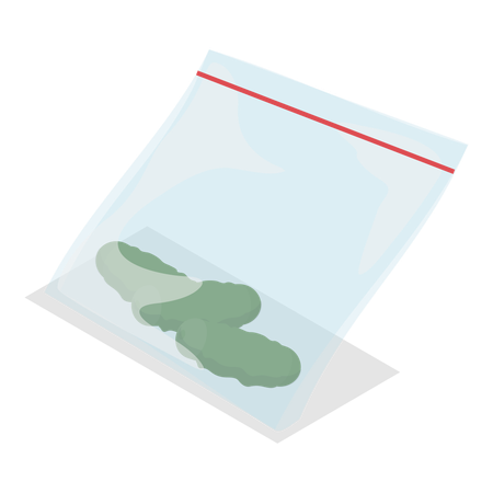 Packet of illegal drugs  Illustration