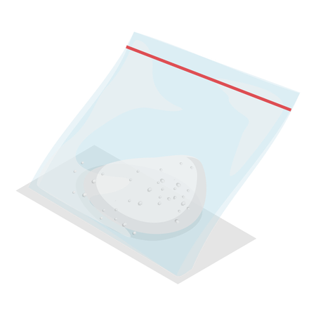 Packet of illegal drugs  イラスト