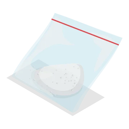 Packet of illegal drugs  Illustration