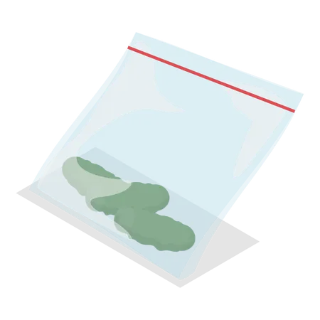 Packet of illegal drugs  Illustration