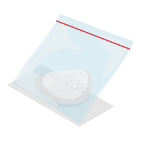 Packet of illegal drugs  Illustration