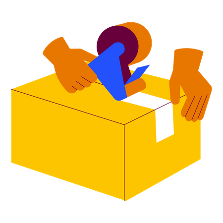 Packing delivery box  Illustration